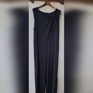 Jason Wu Womens City Knit Black Wide Leg Jumpsuit Size 2X